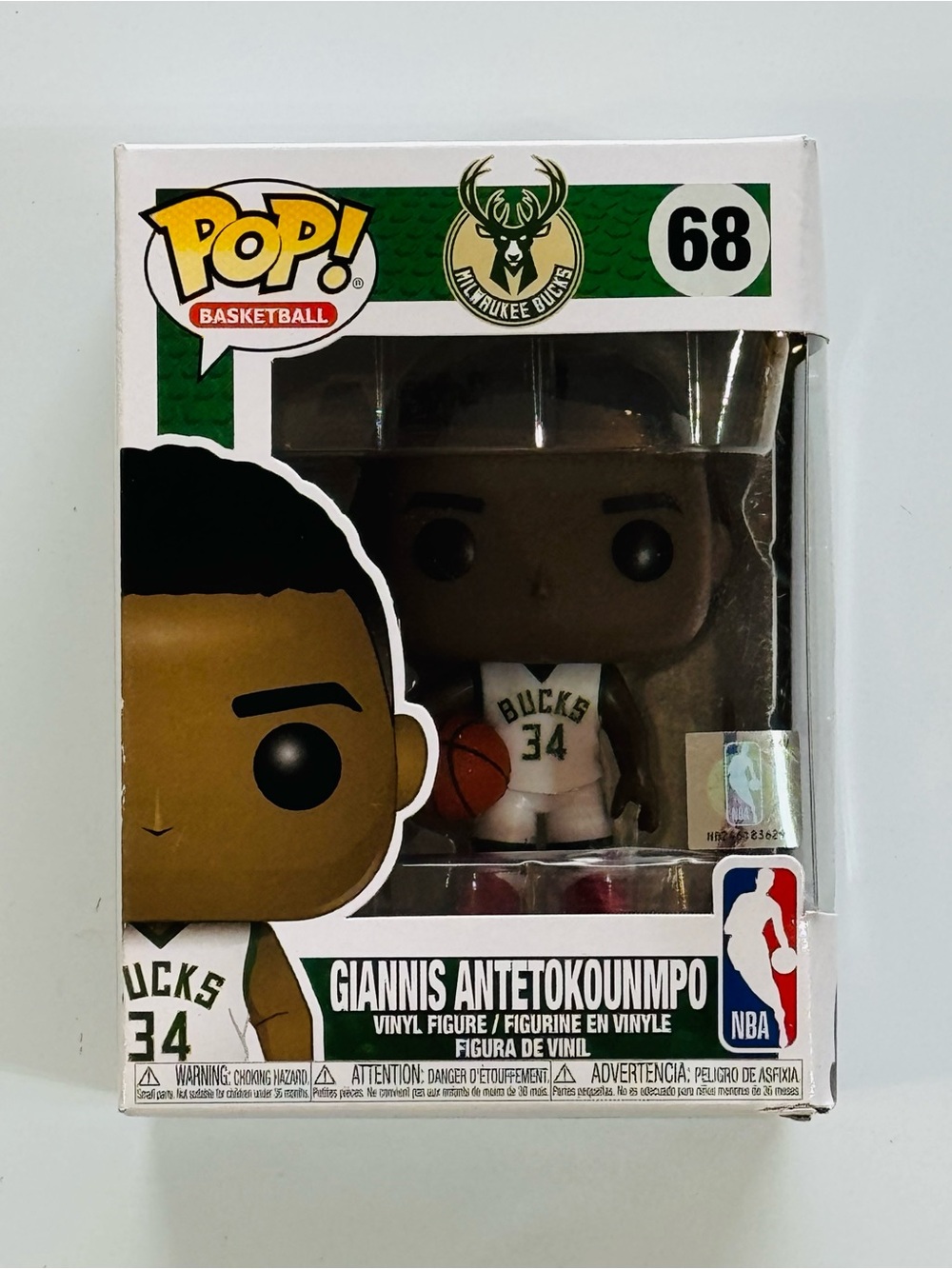 Funko Pop! NBA Milwaukee Bucks Giannis Antetokounmpo #68
